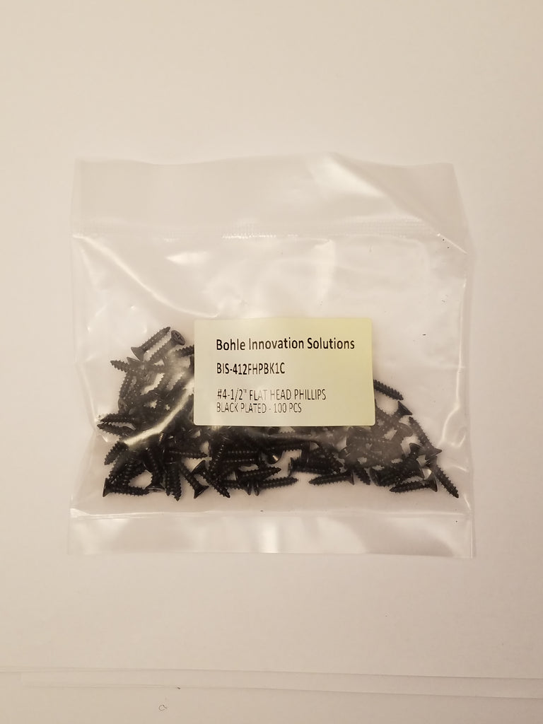 ADS 1 Inch Flat BLK Turnbutton - 100 4-1/2” Black Screws - 100 Pack - ART DISPLAY SYSTEMS