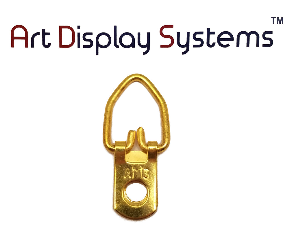 AMS 1 Hole Narrow BP D-Ring Hanger– No Screws – Pro Quality – 100 Pack by Art Display Systems