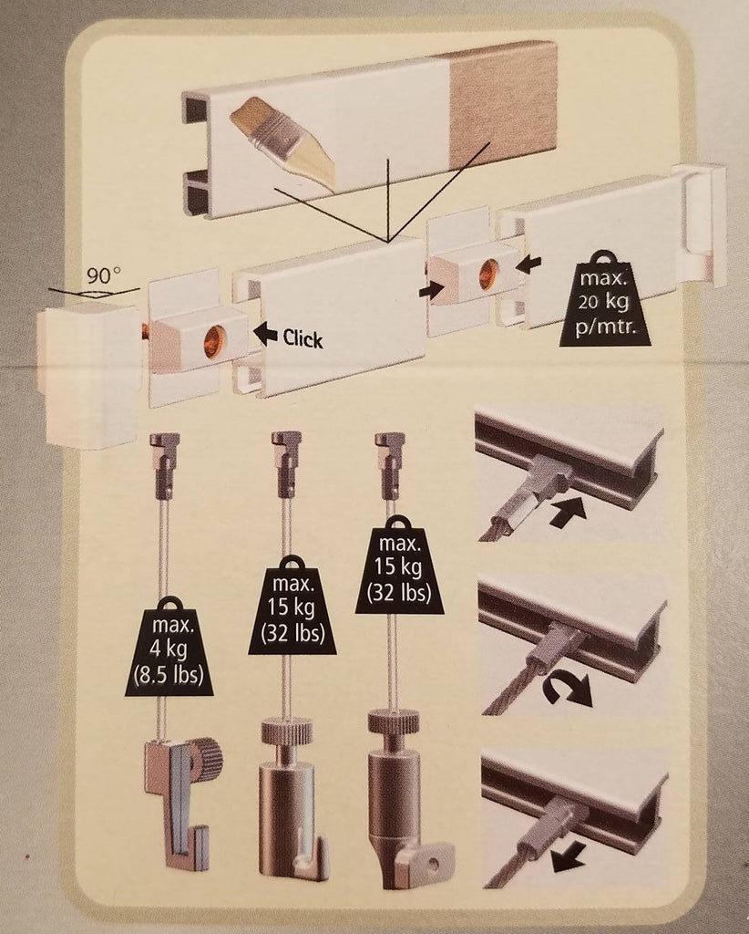 ADS Arti Heavy Duty Picture Hanging 15 kg (32 lb) 2 Hook Pack - ART DISPLAY SYSTEMS