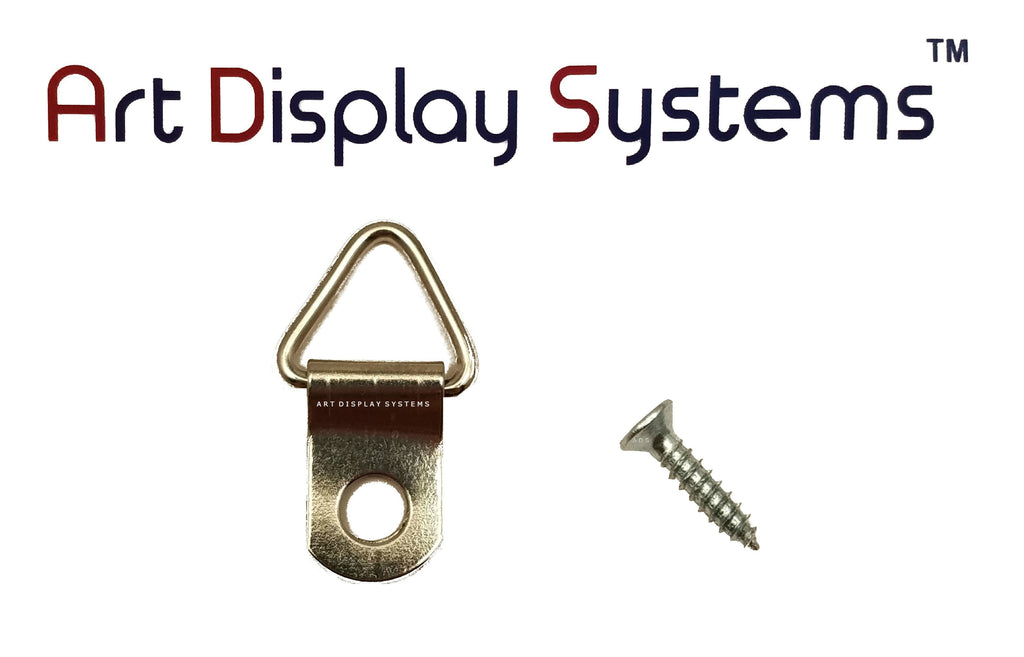 ADS 1 Hole Triangle ZP D-Ring Hanger with 4 1/2 Screws – Pro Quality – 100 Pack