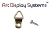 ADS 1 Hole Triangle ZP D-Ring Hanger with 6 1/2 Screws – Pro Quality – 100 Pack - ART DISPLAY SYSTEMS