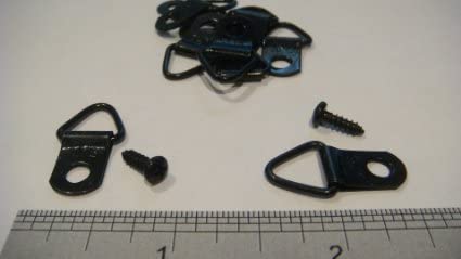 ADS - SMALL BLACK PLATED TRIANGLE HANGERS & #4-3/8" BLACK PLATED PAN HEAD PHILLIPS SCREWS