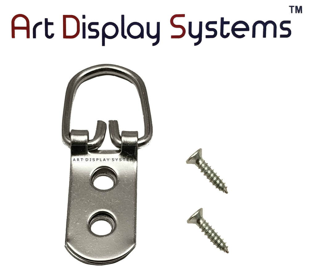 ADS 2 Hole Heavy Duty ZP D-Ring Hanger with 4 1/2 Screws – Pro Quality – 50 Pack