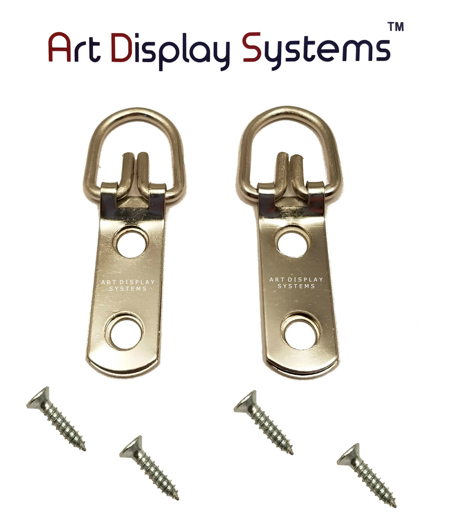 ADS 2 Hole Narrow ZP D-Ring Hanger with 4 1/2 Screws – Pro Quality – 100 Pack