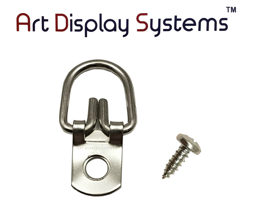 ADS D-Ring Picture Hangers with Screws - Pro Quality - 100 Pack