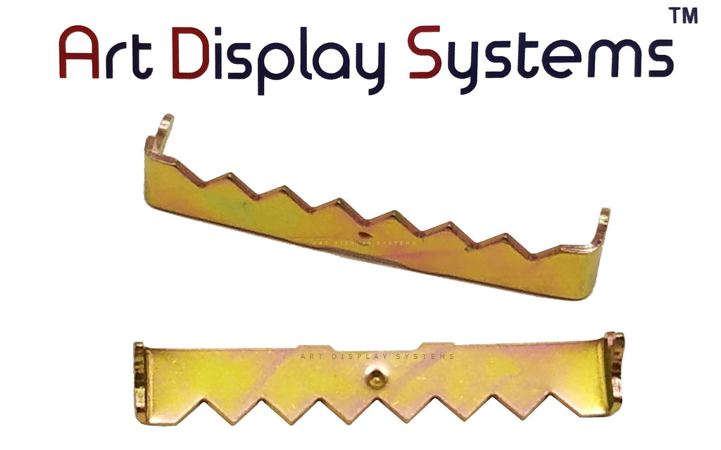 ADS 100 No Nail Sawtooth Picture Hangers - 1 3/4 Inch - Brass