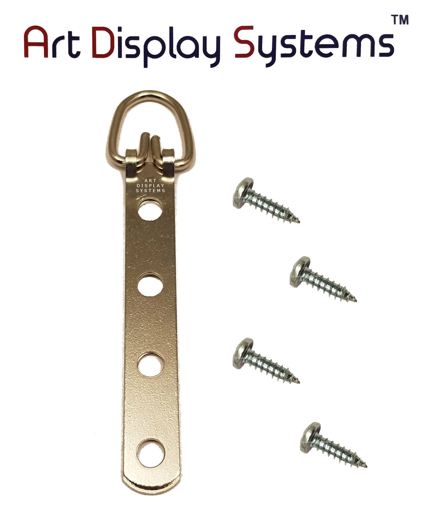 ADS 4 Narrow Duty ZP D-Ring Hanger with 6 1/2 Screws – Pro Quality – 25 Pack