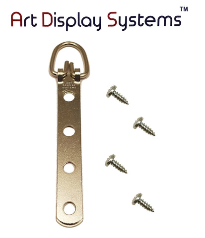ADS 1 Hole Heavy Duty ZP D-Ring Hanger with 6 1/2 Screws – Pro Quality – 100 Pack