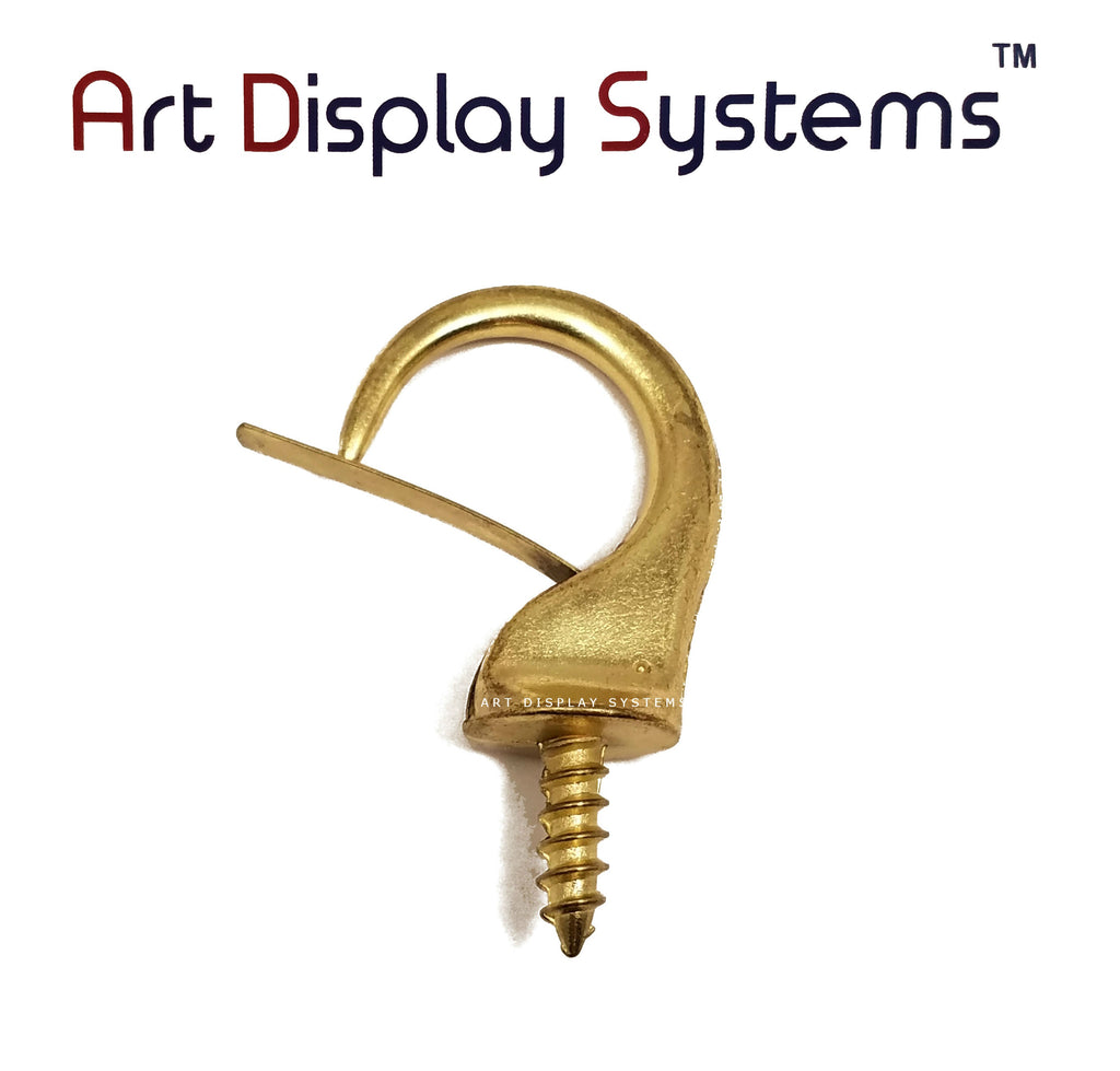 ADS Large Brass Security Cup Hook – Pro Quality – 10 Pack