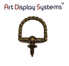 ADS Large Antique Brass Braided Decorative Hanger – Pro Quality – 10 Pack - ART DISPLAY SYSTEMS