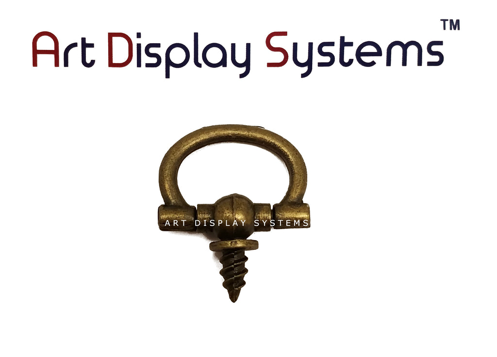 ADS Small Antique Brass Oval Decorative Hanger – Pro Quality – 15 Pack