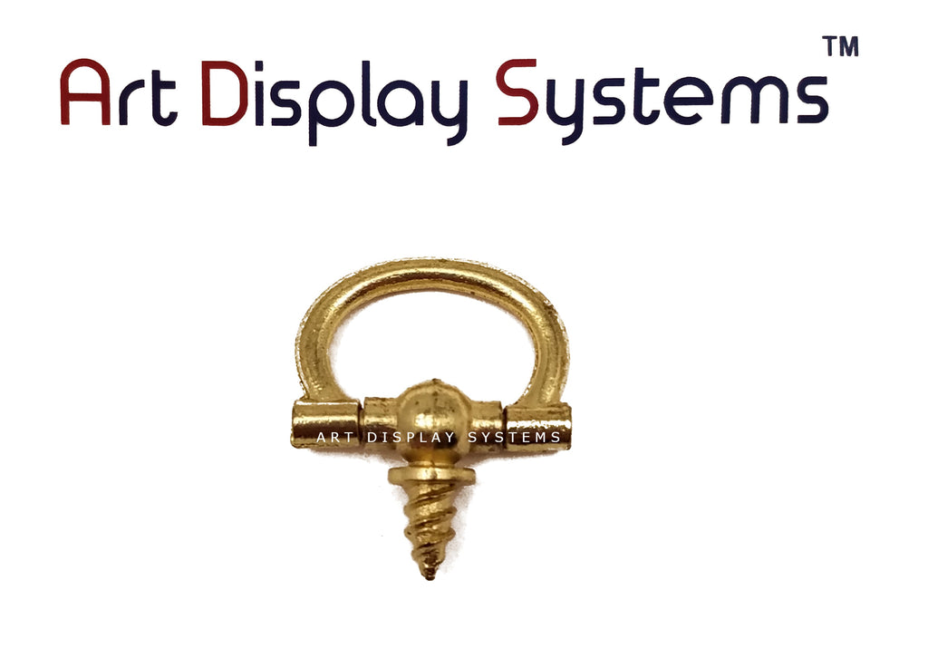 ADS Small Brass Oval Decorative Hanger – Pro Quality – 15 Pack