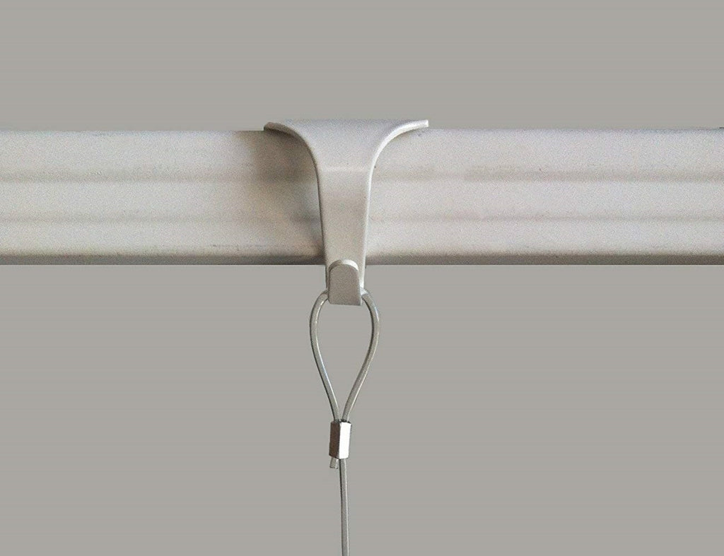 ADS Molding Picture Frame Hook White Large 1 5/8" (10 Pack) - ART DISPLAY SYSTEMS