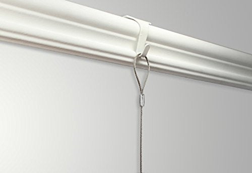 ADS Molding Picture Frame Hook White Large 1 5/8" (10 Pack) - ART DISPLAY SYSTEMS