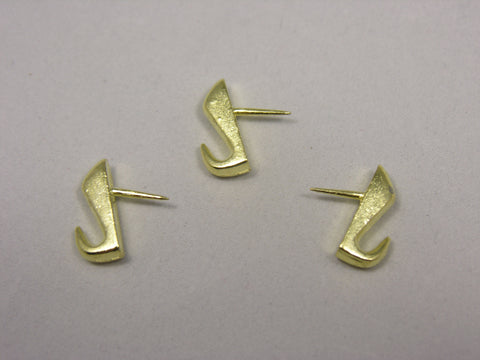Brass Plated 20 LB Push Pin Hangers
