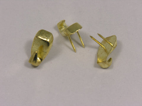 Brass Plated Fleur Push Pin Hangers