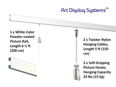ADS Arti Large Side-Loaded Adjustable Picture Hanger Hooks, 4 Picture Hook Pack