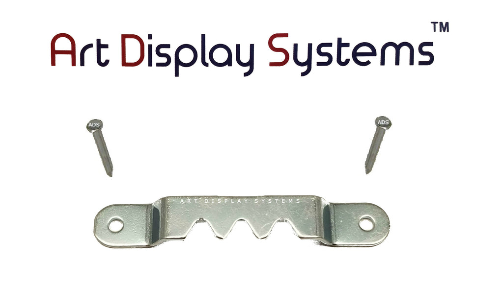 Art Display Systems Small ZP Sawtooth Hanger with Nails – 200 Pack