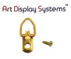 AMS 1 Hole Narrow BP D-Ring Hanger with 4 3/8 Screws – Pro Quality – 100 Pack by Art Display Systems - ART DISPLAY SYSTEMS