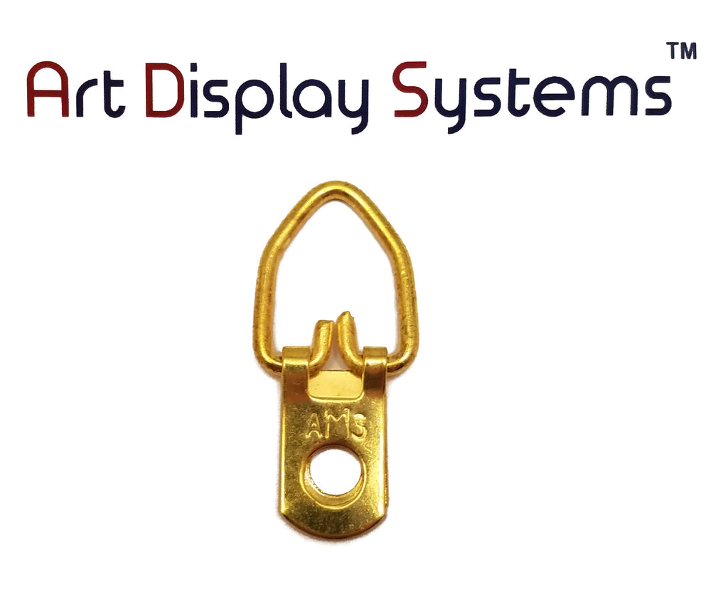 AMS 1 Hole Narrow BP D-Ring Hanger– No Screws – Pro Quality – 100 Pack by Art Display Systems - ART DISPLAY SYSTEMS