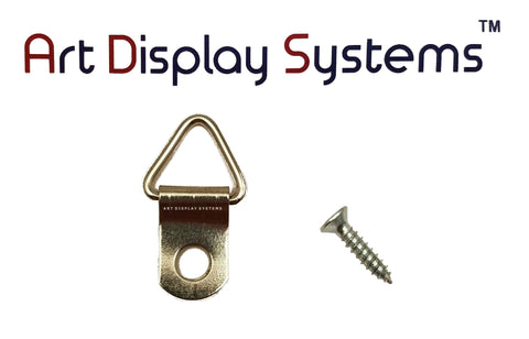 AMS 1 Hole Narrow BP D-Ring Hanger– No Screws – Pro Quality – 100 Pack by Art Display Systems