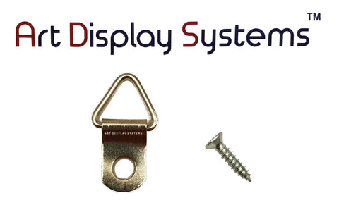ADS 1 Hole Triangle ZP D-Ring Hanger with 6 3/8 Screws – Pro Quality – 100 Pack