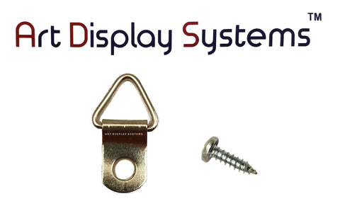 AMS 1 Hole Narrow BP D-Ring Hanger– No Screws – Pro Quality – 100 Pack by Art Display Systems