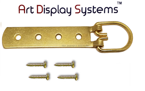 AMS 1 Hole Narrow BP D-Ring Hanger with 6 1/2 Screws – Pro Quality – 100 Pack by Art Display Systems