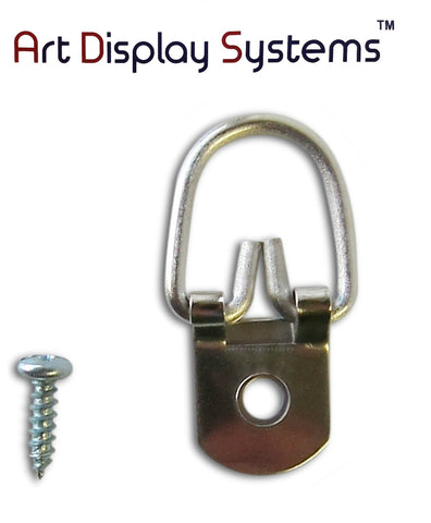 ADS 1 Hole Triangle ZP D-Ring Hanger with 6 3/8 Screws – Pro Quality – 100 Pack