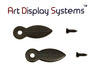 ADS 1 Inch Flat BLK Turnbutton - 100 3-3/8” Black Screws - 100 Pack - ART DISPLAY SYSTEMS