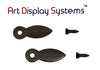 ADS 1 Inch Flat BLK Turnbutton - 100 4-1/2” Black Screws - 100 Pack - ART DISPLAY SYSTEMS