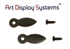 ADS 1 Inch Flat BLK Turnbutton - 100 4-3/8” Black Screws - 100 Pack - ART DISPLAY SYSTEMS