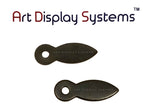 ADS 1 Inch Flat BLK Turnbutton - No Screws- 100 Pack - ART DISPLAY SYSTEMS