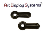 ADS 1” Inch Ridged BLK Turnbutton - No Screws - 100 Pack - ART DISPLAY SYSTEMS
