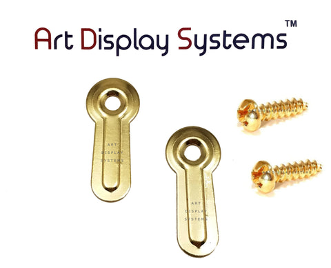 AMS 1 Hole Triangle BP D-Ring Hanger with 6 1/2 Screws – 100 Pack by Art Display Systems