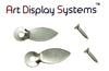 ADS 1 Inch Bent Collar ZP Turnbutton - 100 4-1/2” ZP Screws - 100 Pack - ART DISPLAY SYSTEMS