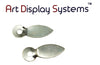 ADS 1 Inch Bent Collar ZP Turnbutton - No Screws - 100 Pack - ART DISPLAY SYSTEMS
