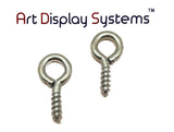 ADS 212-1/2 ZP Screw Eye - 50 Pack - ART DISPLAY SYSTEMS