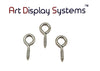 ADS 216 Long Shank ZP Screw Eye - 200 Pack - ART DISPLAY SYSTEMS