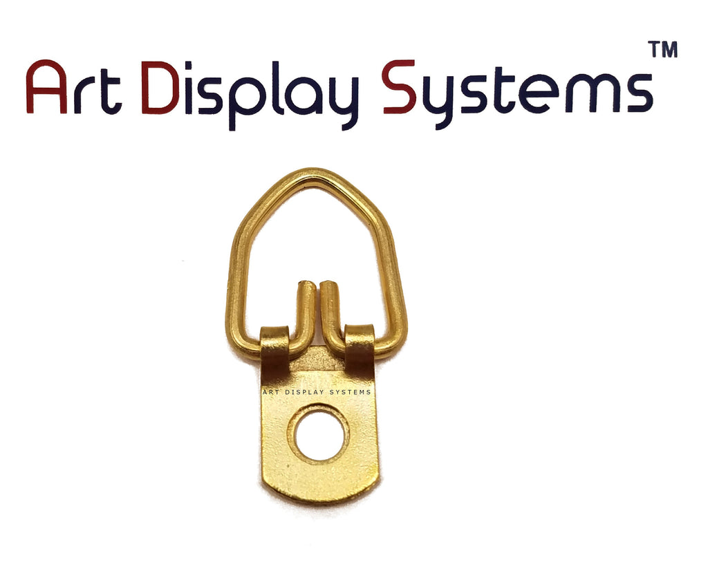 Art Display Systems 1 Hole Narrow BP D-Ring Hanger– No Screws – Pro Quality – 100 Pack - ART DISPLAY SYSTEMS