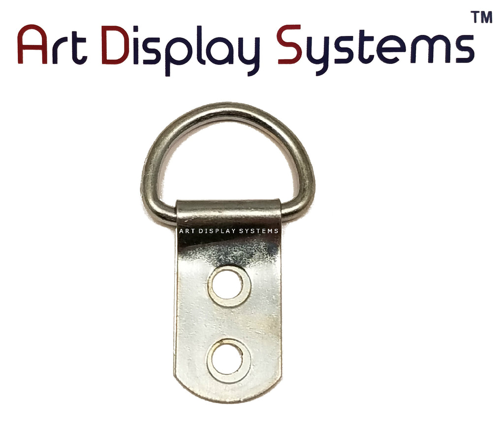 ADS 2 Hole Heavy Duty ZP D-Ring Hanger – No Screws – 50 Pack - ART DISPLAY SYSTEMS