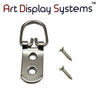 ADS 2 Hole Heavy Duty ZP D-Ring Hanger with 4 1/2 Screws – Pro Quality – 50 Pack - ART DISPLAY SYSTEMS