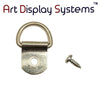 ADS 1 Hole Heavy-Duty ZP D-Ring Hanger with 6 3/8 Screws – Pro Quality – 100 Pack - ART DISPLAY SYSTEMS