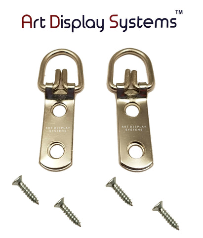 Heavy Duty D-Ring Picture Hangers with #6-1/2" Screws