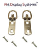 ADS 2 Hole Narrow ZP D-Ring Hanger with 4 1/2 Screws – Pro Quality – 100 Pack - ART DISPLAY SYSTEMS