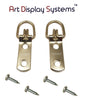 ADS 2 Hole Narrow ZP D-Ring Hanger with 6 1/2 Screws – Pro Quality – 100 Pack - ART DISPLAY SYSTEMS