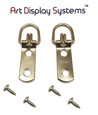 Heavy Duty D-Ring Picture Hangers with #6-1/2" Screws