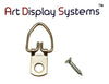 ADS 1 Hole Arrow Head ZP D-Ring Hanger with 4 1/2 Screws – Pro Quality – 100 Pack - ART DISPLAY SYSTEMS