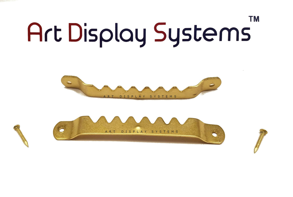 Art Display Systems Large BP Sawtooth Hanger with Nails – Pro Quality – 50 Pack - ART DISPLAY SYSTEMS
