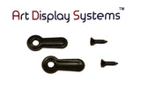 ADS 3/4” Inch Ridged BLK Turnbutton - 100 3-3/8” BLK Screws - 100 Pack - ART DISPLAY SYSTEMS